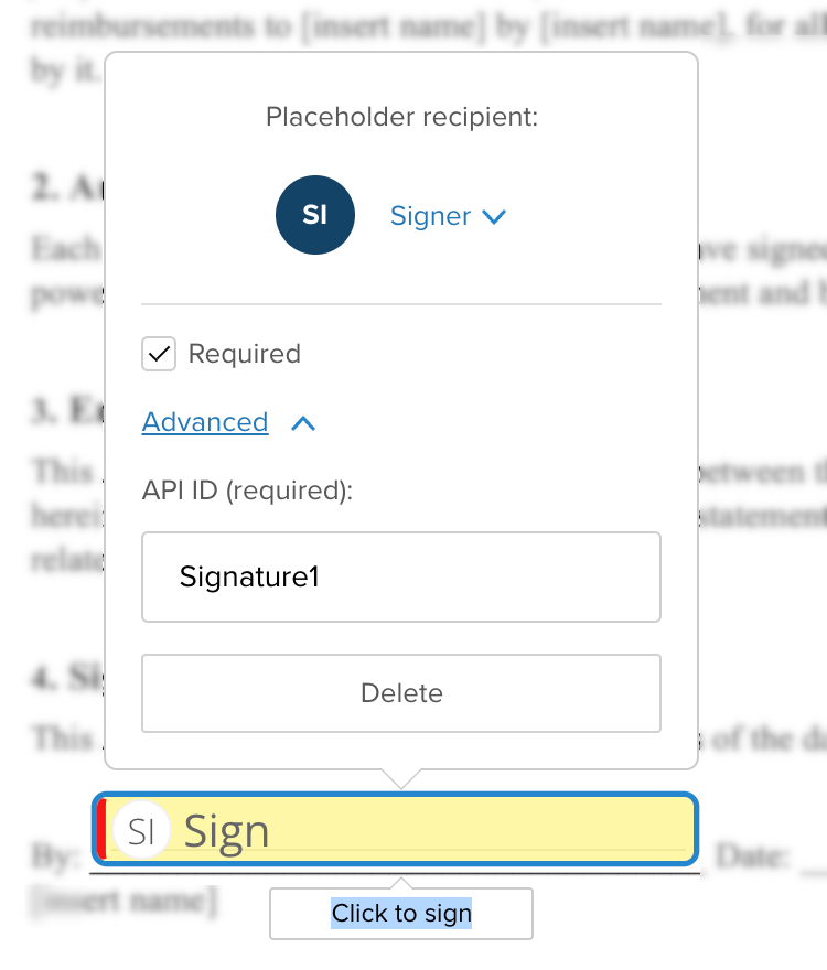 signature block