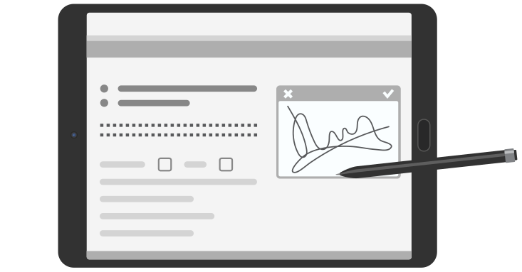 tablet signature